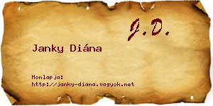 Janky Diána névjegykártya